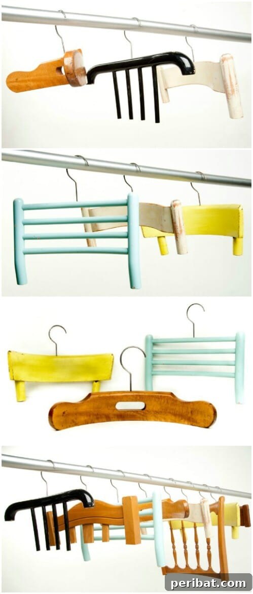 Chair Reinvention: Ingenious Ways to Give Old Seats New Purpose 19 Unique clothes hangers made from repurposed chair backs