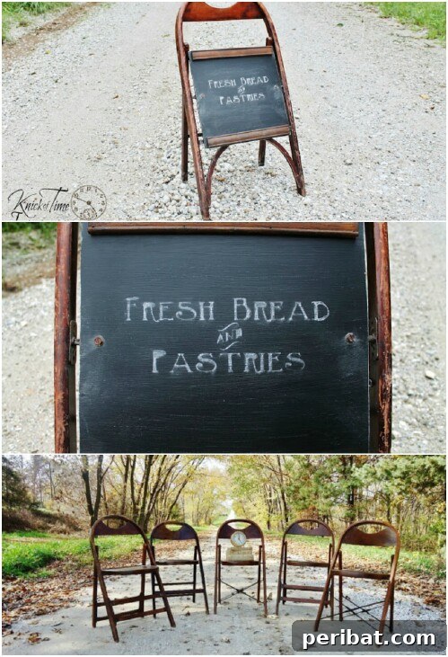 Chair Reinvention: Ingenious Ways to Give Old Seats New Purpose 7 Old chair turned into a charming sidewalk chalkboard sign
