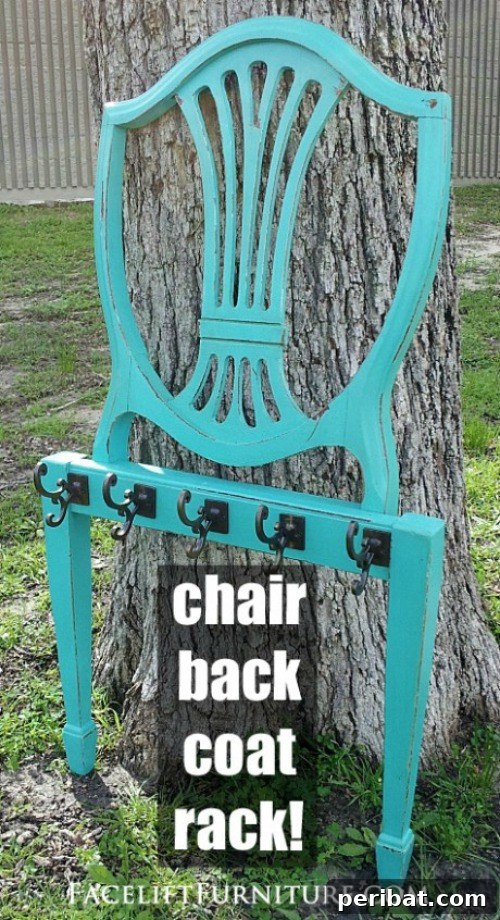 Chair Reinvention: Ingenious Ways to Give Old Seats New Purpose 8 Repurposed chair back used as a stylish coat rack