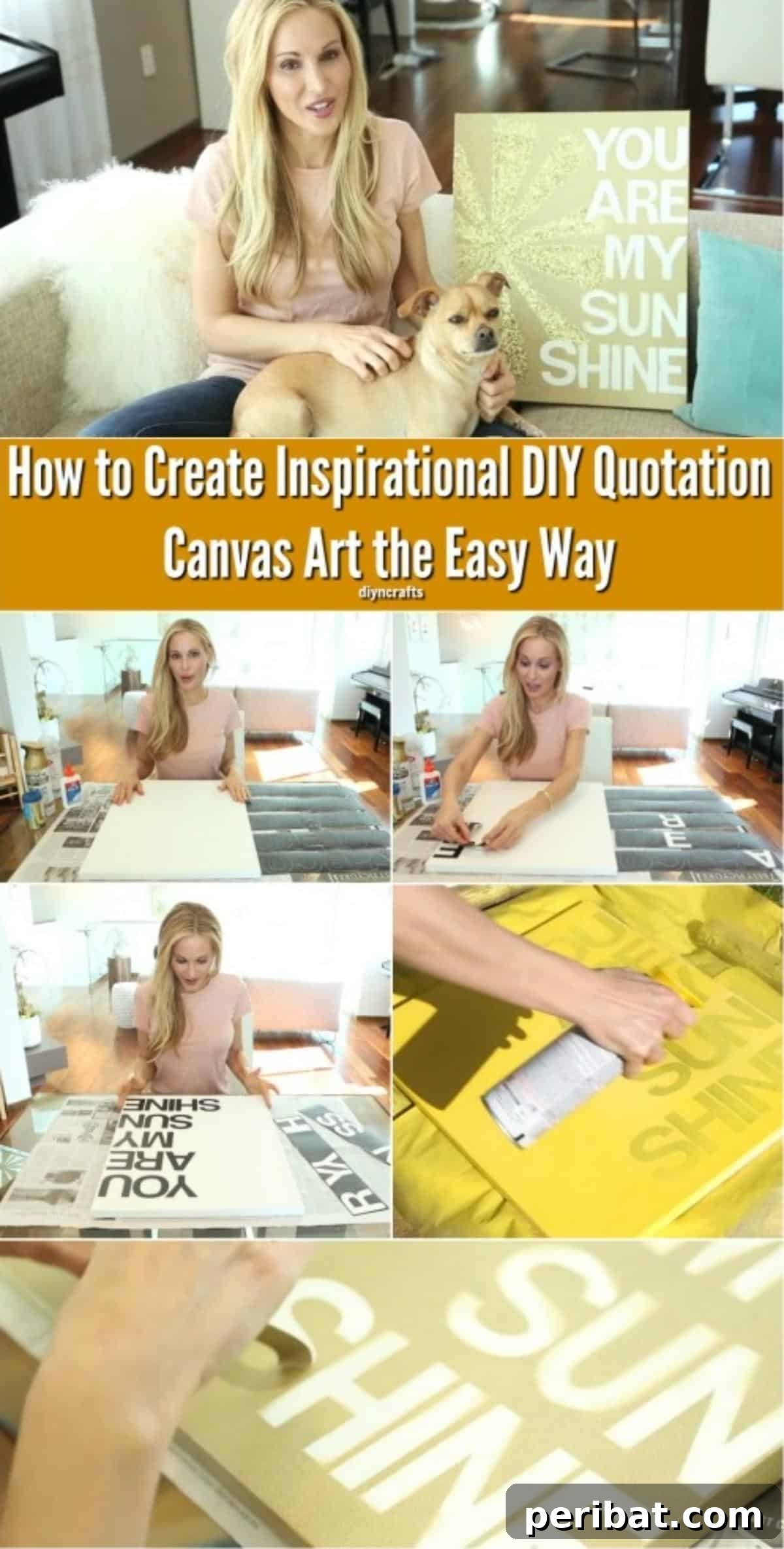 How to Create Inspirational DIY Quotation Canvas Art the Easy Way {Video}