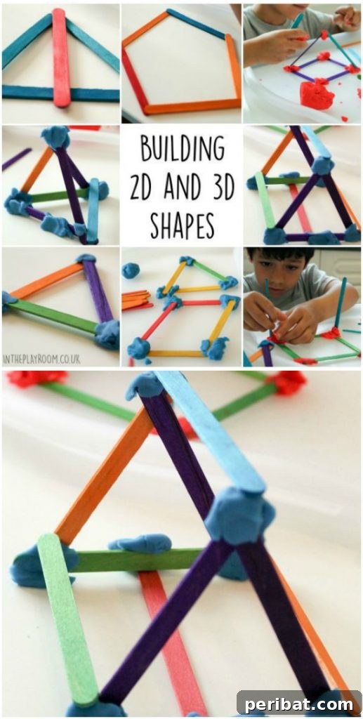 Construct 2D and 3D Shapes - Fun Playdough Games, Projects, and Activities