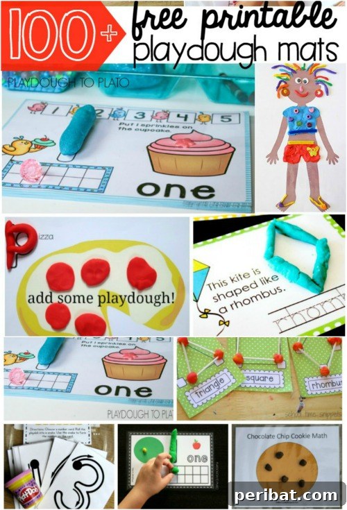 Playdough Mats - Fun Playdough Games, Projects, and Activities