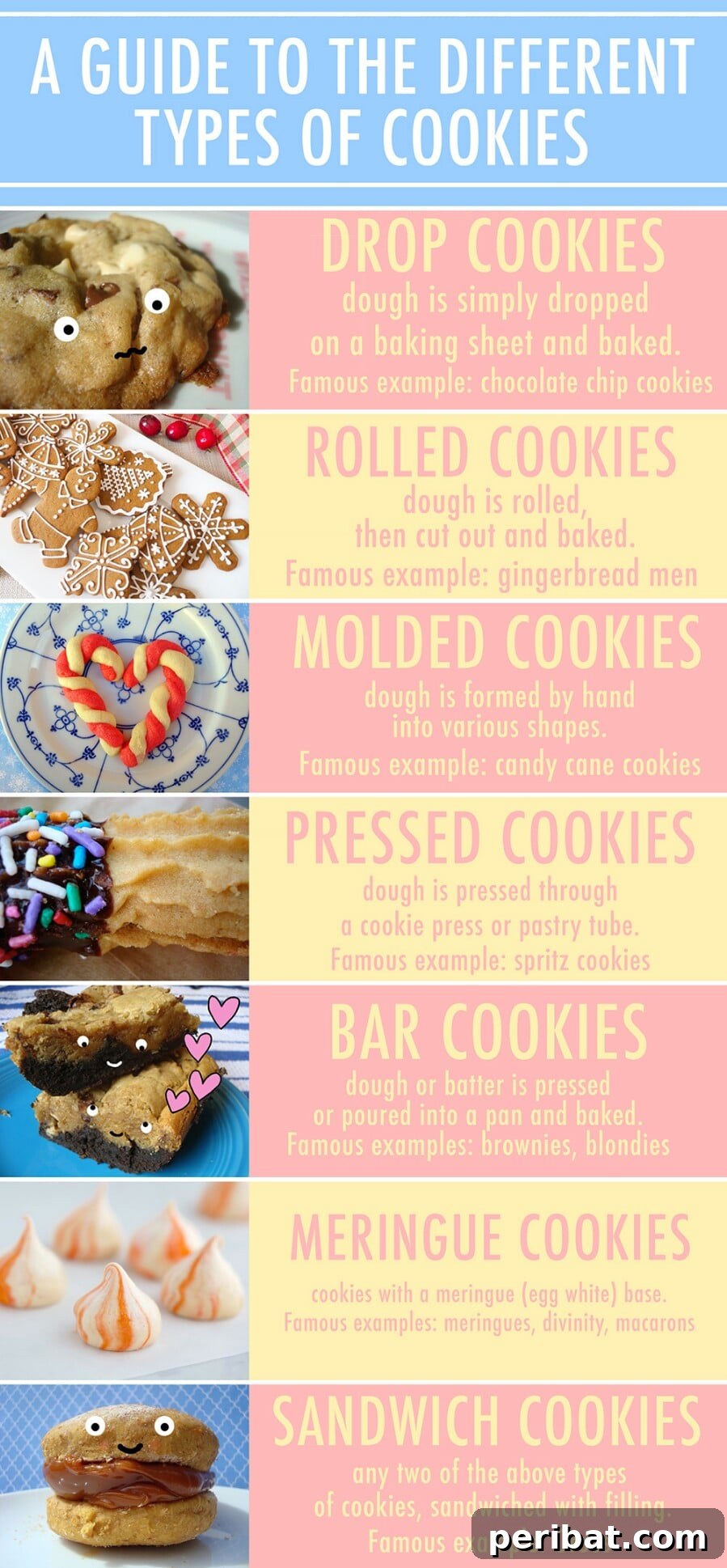 Master Professional Cooking: 60 Essential Visual Charts 16 Infographic on different types of cookies and their classifications