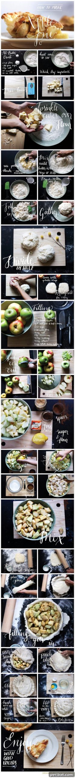 Master Professional Cooking: 60 Essential Visual Charts 21 Step-by-step infographic on how to make an apple pie