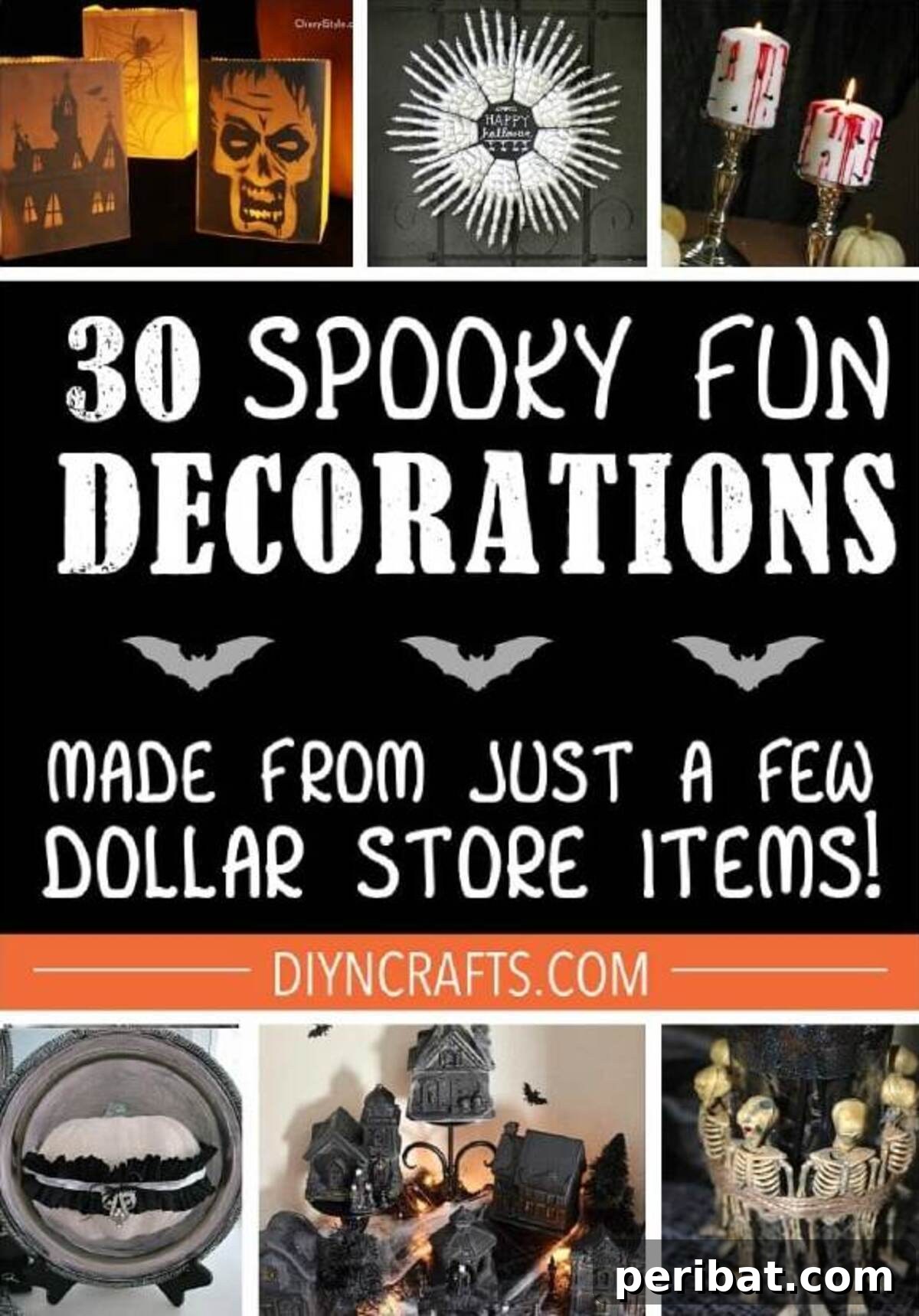 30 Frugally Decorative Dollar Store Halloween Crafts and Decorations for Spooky Fun pinterest image.