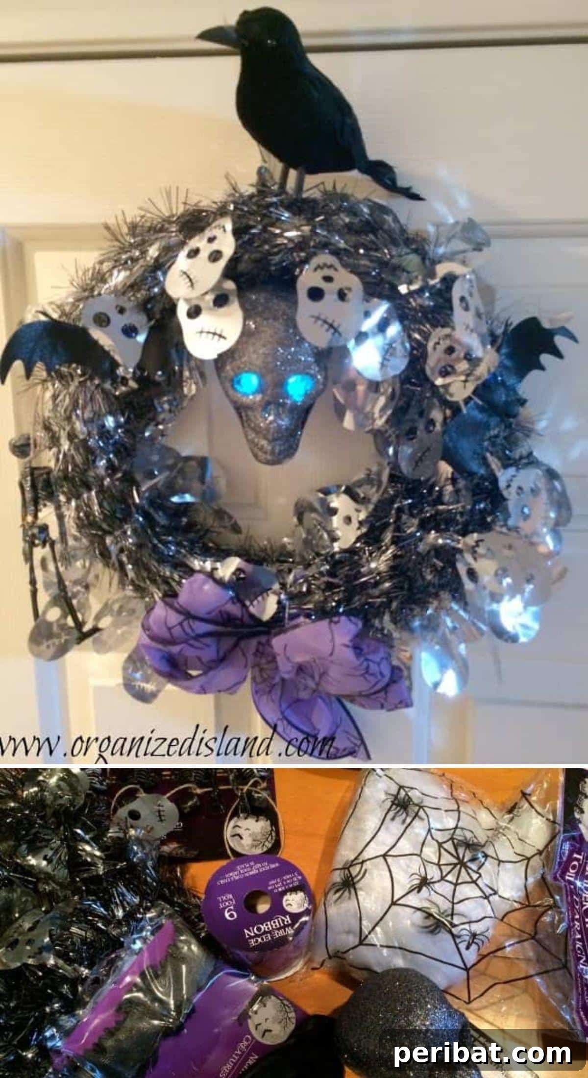 Dollar Store Halloween Wreath