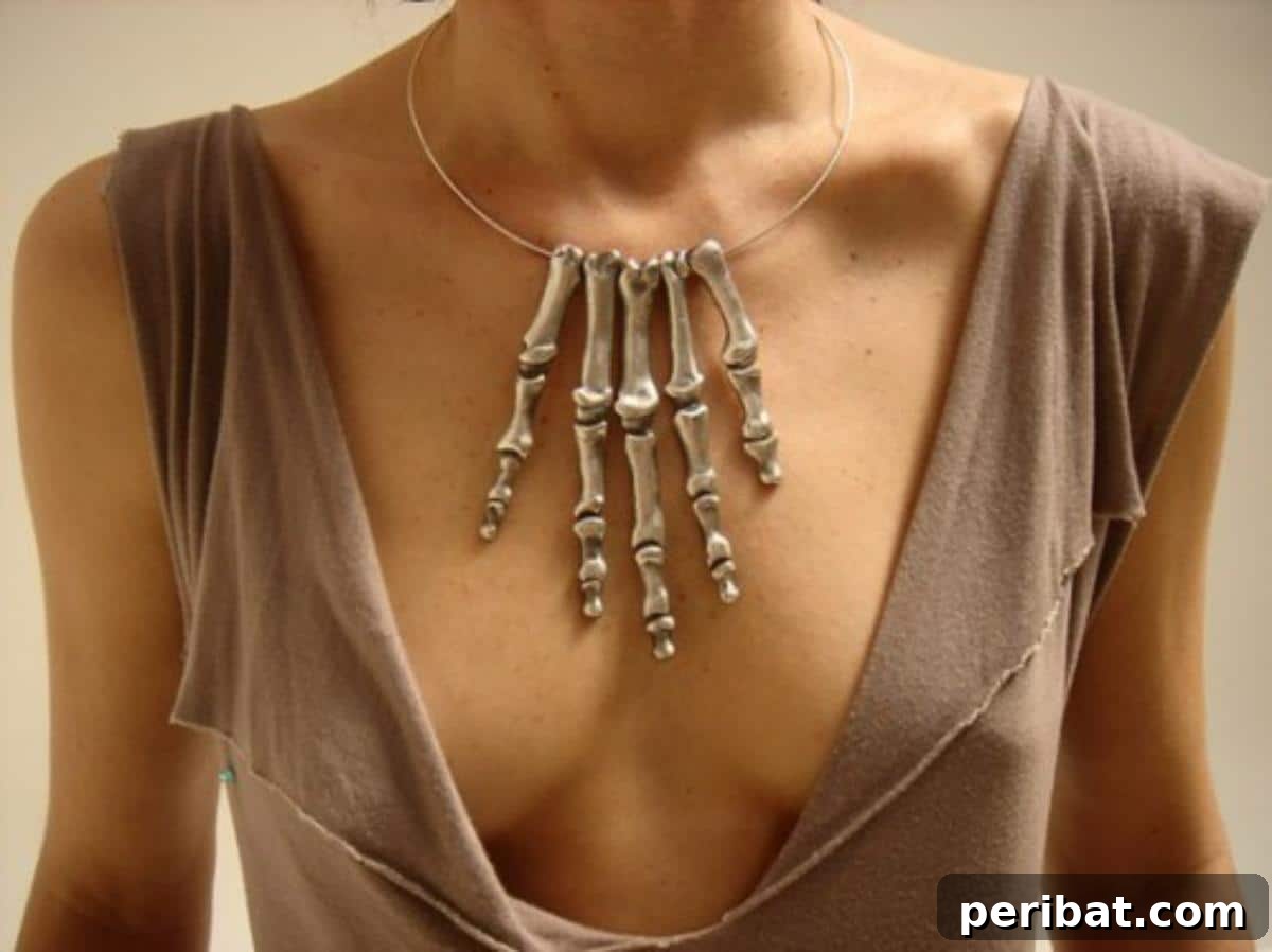 Skeleton Hand Necklace