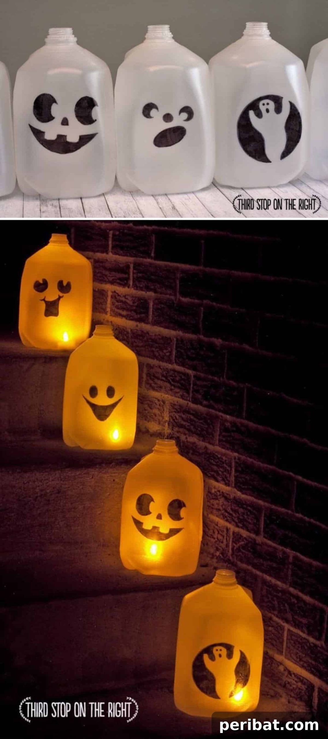 Milk Jug Luminaria
