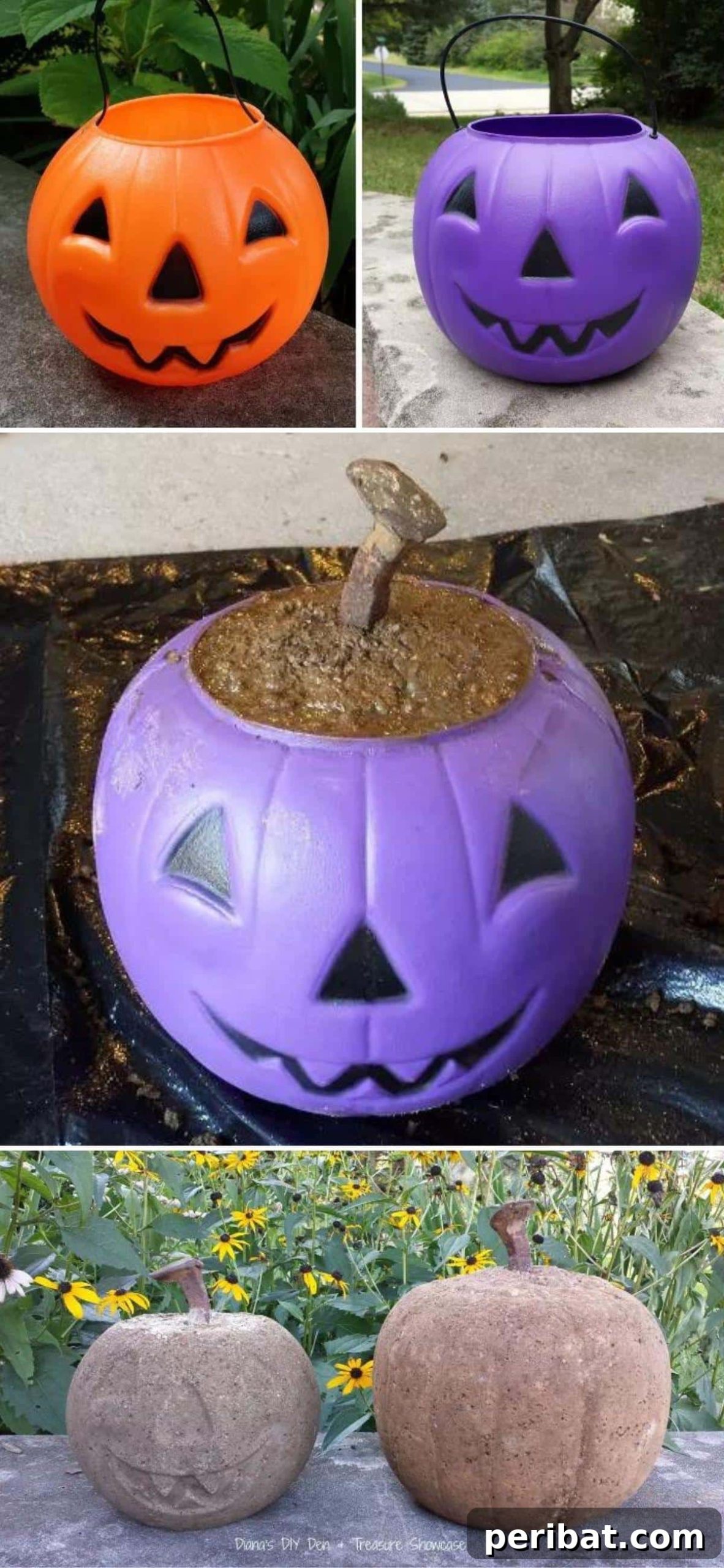 Concrete Pumpkins