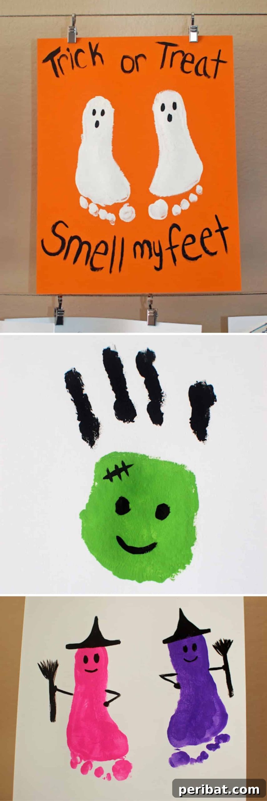 Spooktacular Handprint and Footprint Halloween Fun 15 Candy Corn Footprint