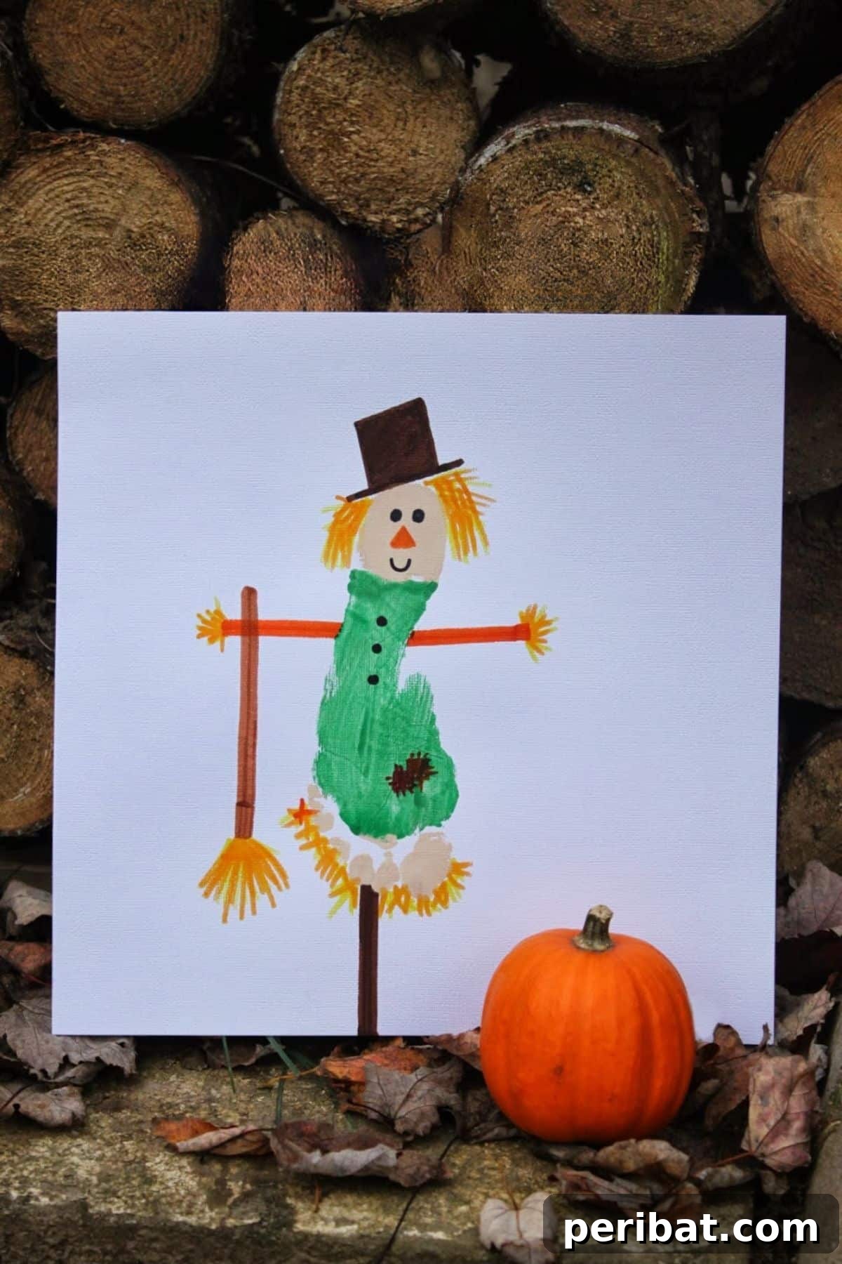 Spooktacular Handprint and Footprint Halloween Fun 17 Footprint Scarecrow
