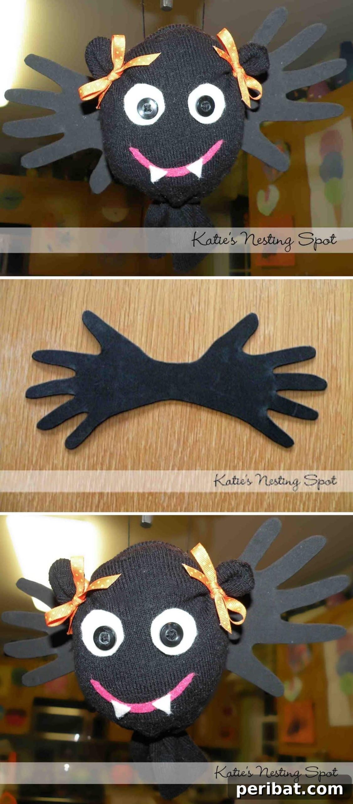Spooktacular Handprint and Footprint Halloween Fun 18 Handy Hanging Bat