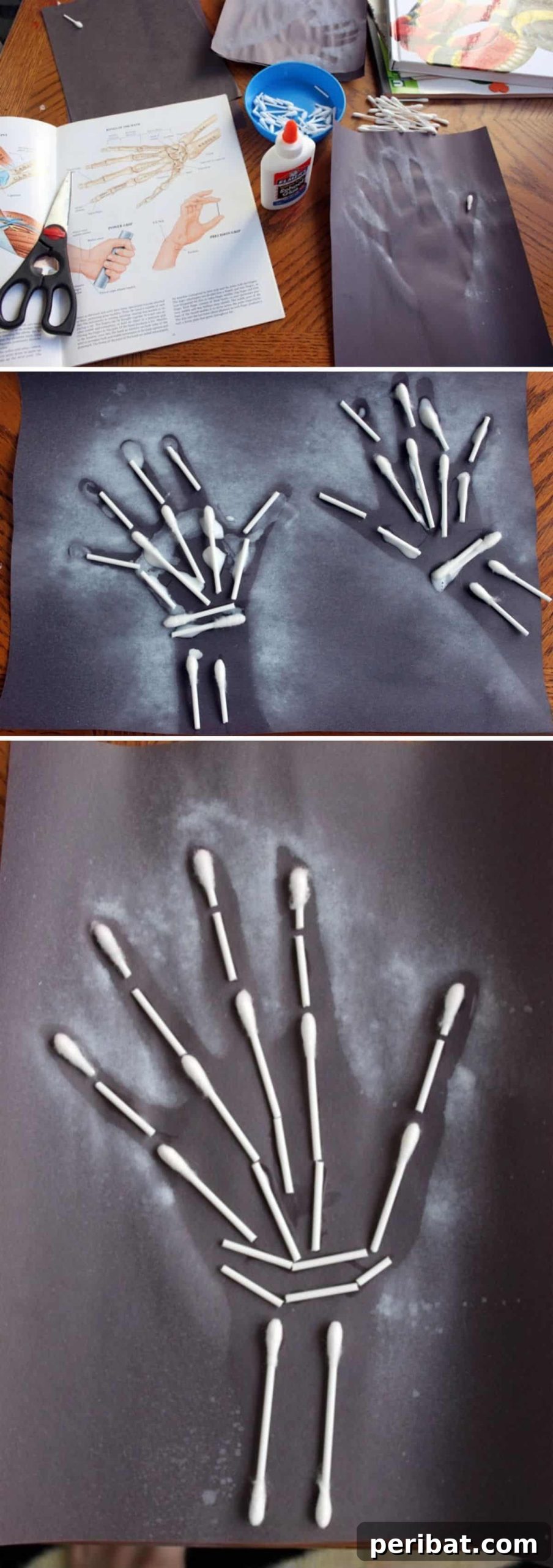 Spooktacular Handprint and Footprint Halloween Fun 21 Skeleton Hands