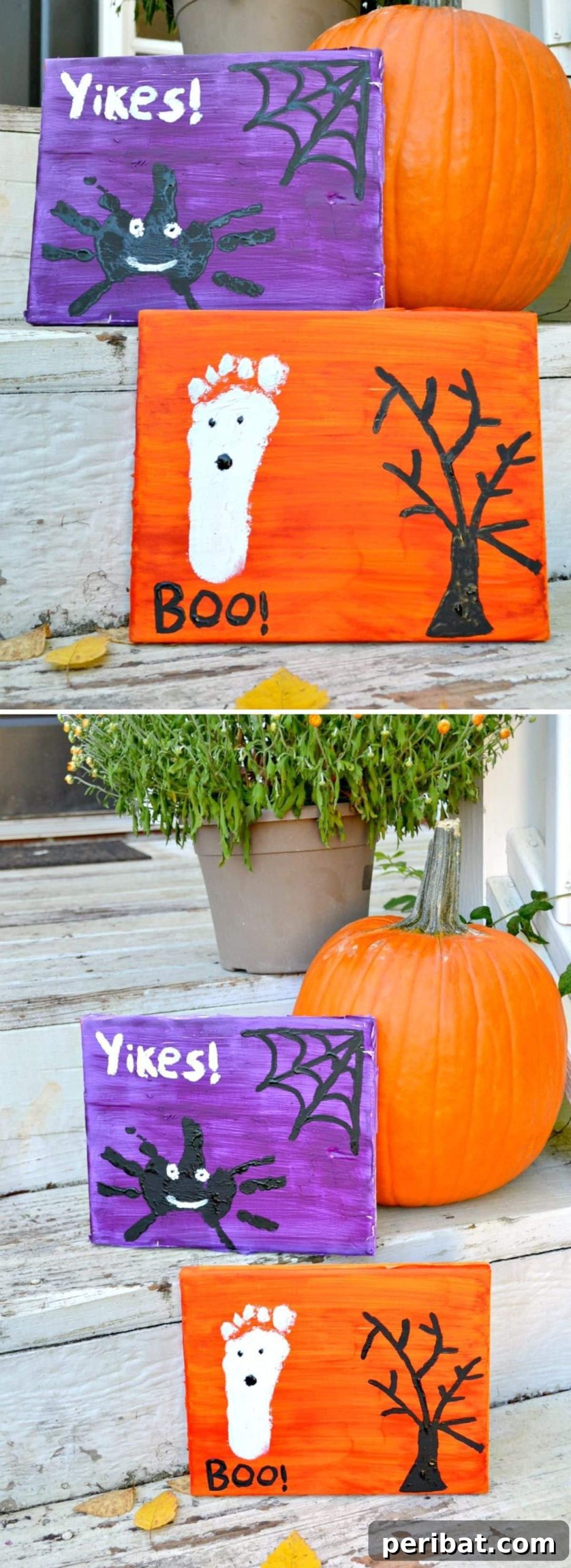 Spooktacular Handprint and Footprint Halloween Fun 8 Halloween Hand Print Canvas