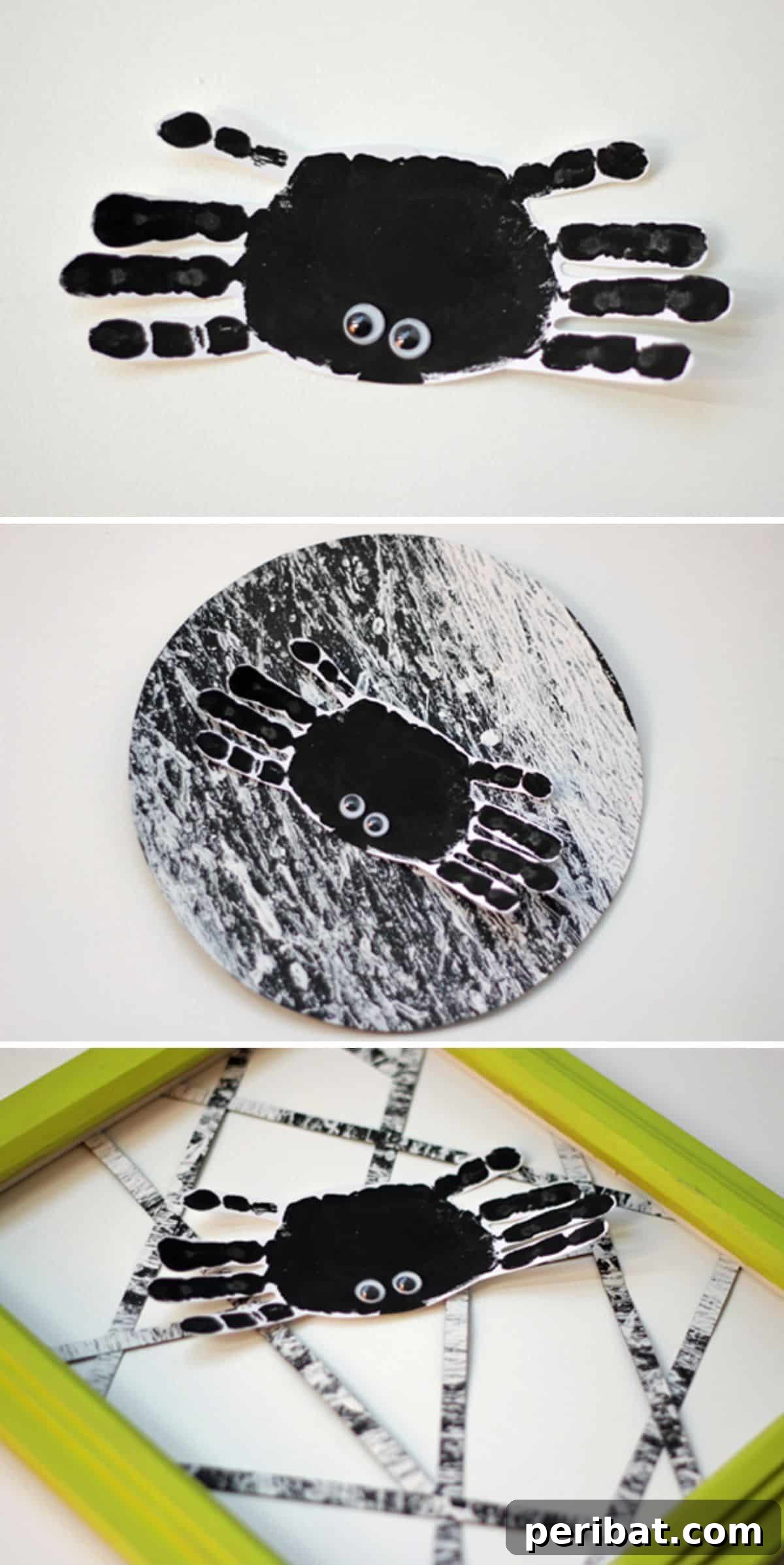 Spooktacular Handprint and Footprint Halloween Fun 10 Handprint Spider