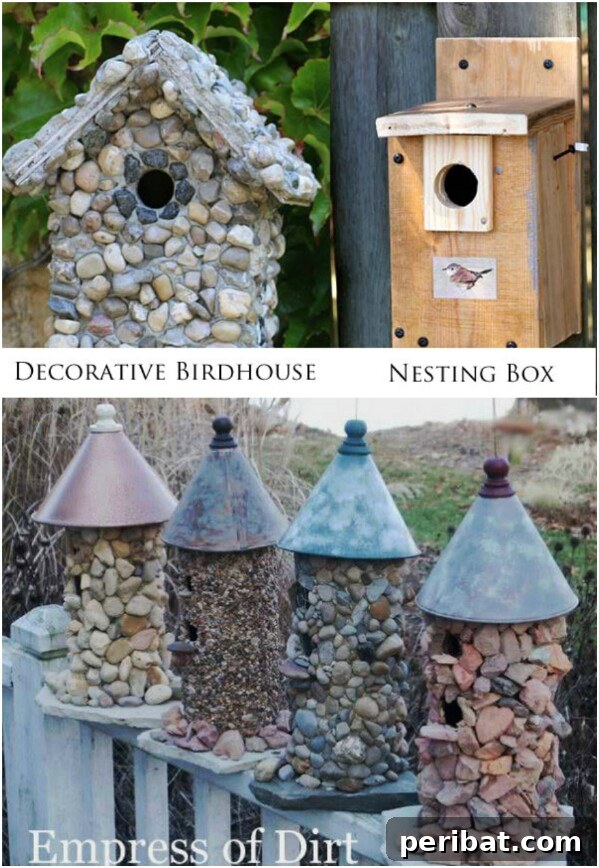 24. Stone Birdhouse