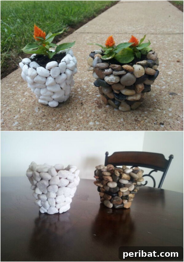 8. River Stone Planter