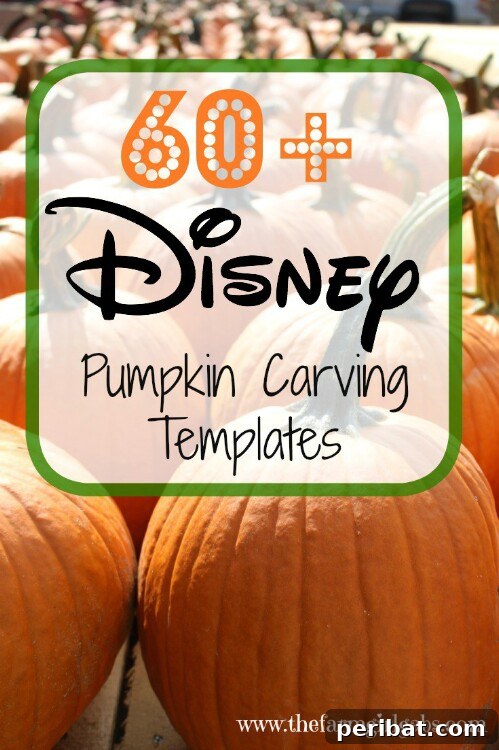 Disney Pumpkin Carving Printable Templates for various beloved characters