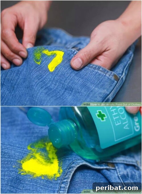 Çok Amaçlı Mucize: İzopropil Alkolün 56 Akıllara Zarar Kullanım Alanı 18 Remove acrylic paint from your clothing.