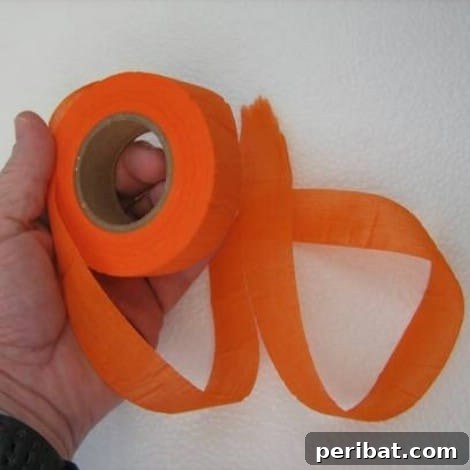 Safe hiking, with biodegradable trail-marking tape for responsible navigation