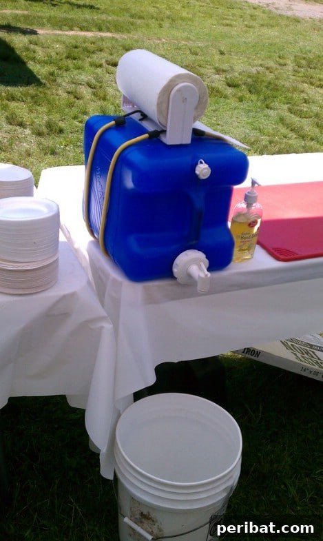 DIY Hand Washing Station - Essential for camp hygiene and cleanliness