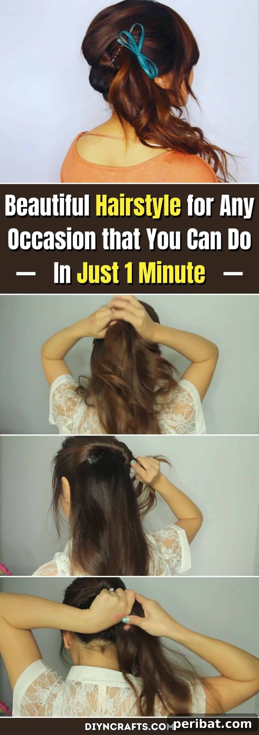 Beautiful Hairstyle for Any Occasion that You Can Do In Just 1 Minute