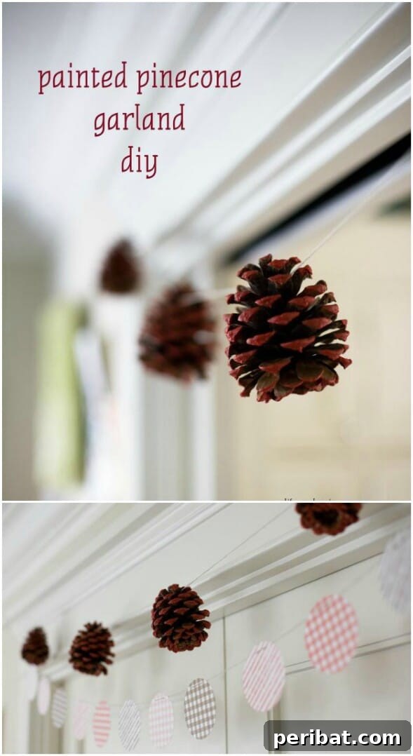 60 Cozy Fall DIY Projects to Transform Your Home for Autumn 14 Painted Pinecone Garland