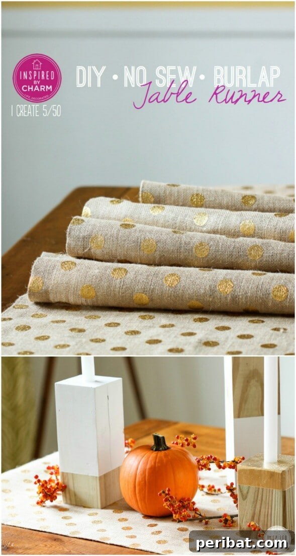 60 Cozy Fall DIY Projects to Transform Your Home for Autumn 21 Burlap Table Runner