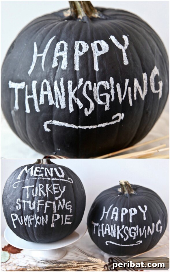 60 Cozy Fall DIY Projects to Transform Your Home for Autumn 25 Chalkboard Pumpkins