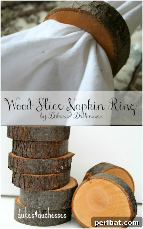 60 Cozy Fall DIY Projects to Transform Your Home for Autumn 29 Wood Slice Napkin Rings