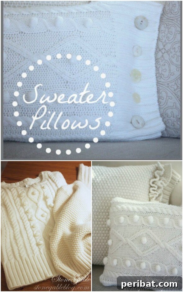 60 Cozy Fall DIY Projects to Transform Your Home for Autumn 30 Sweater pillows