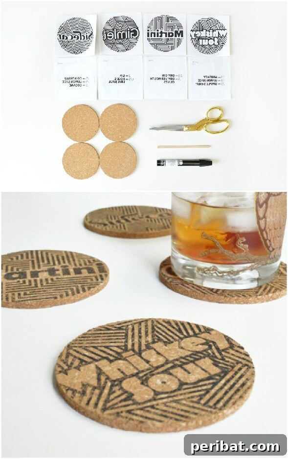 60 Cozy Fall DIY Projects to Transform Your Home for Autumn 33 Typographic Coasters