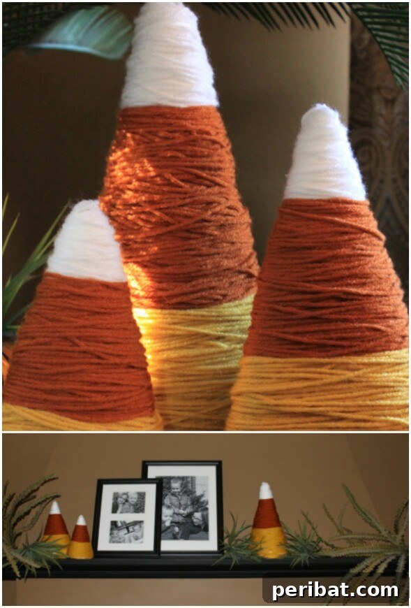60 Cozy Fall DIY Projects to Transform Your Home for Autumn 39 Wool Candy Corn