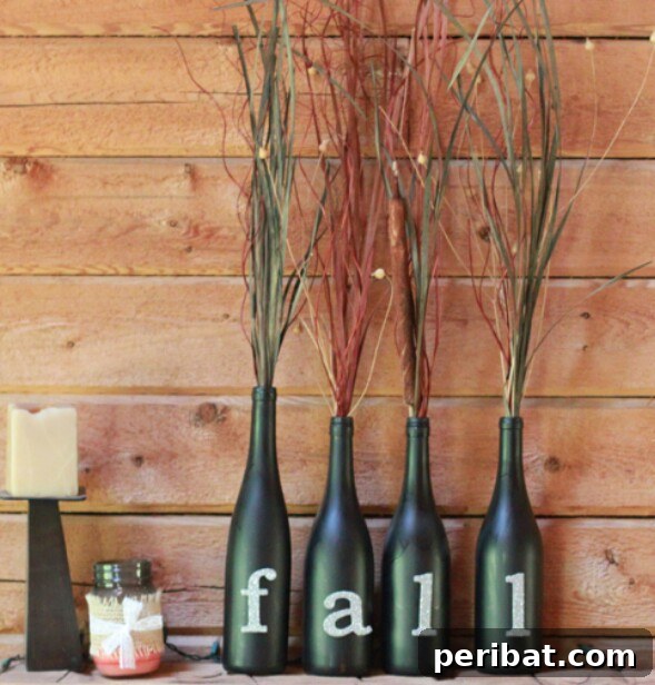 60 Cozy Fall DIY Projects to Transform Your Home for Autumn 41 Decorated Wine Bottles