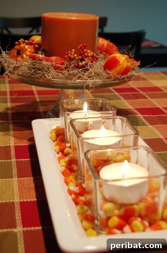 60 Cozy Fall DIY Projects to Transform Your Home for Autumn 42 Candy Corn Centerpiece