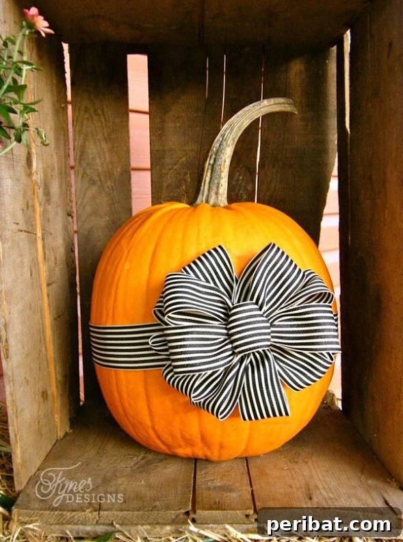 60 Cozy Fall DIY Projects to Transform Your Home for Autumn 43 Ribboned Pumpkins