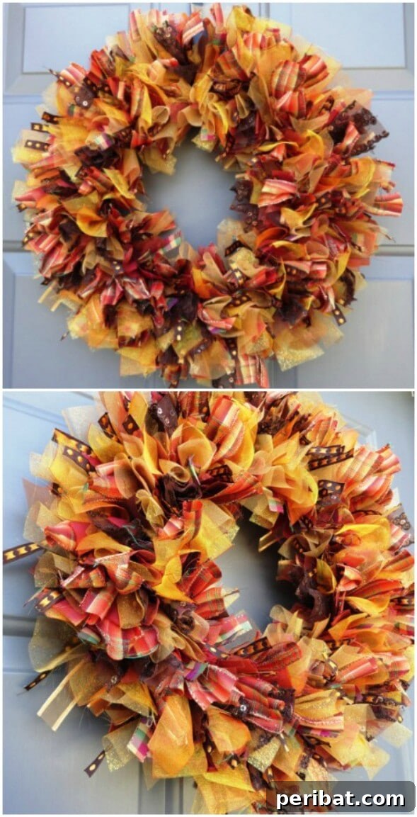 60 Cozy Fall DIY Projects to Transform Your Home for Autumn 60 Fall Ribbon Wreath