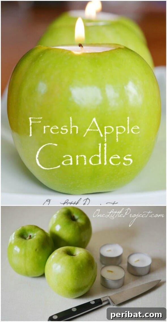 60 Cozy Fall DIY Projects to Transform Your Home for Autumn 7 Fall Apple Candle Holders