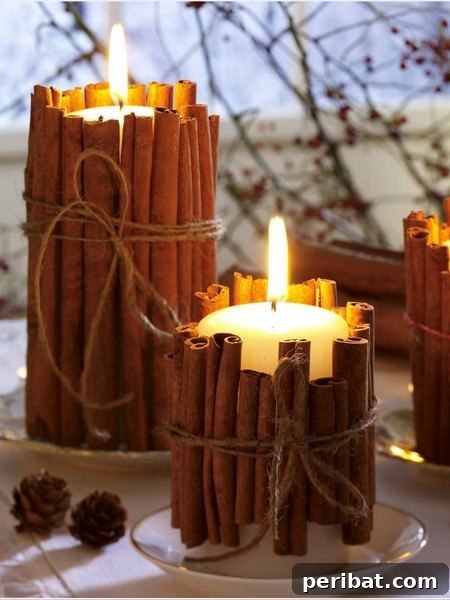 60 Cozy Fall DIY Projects to Transform Your Home for Autumn 61 Cinnamon Stick Candles