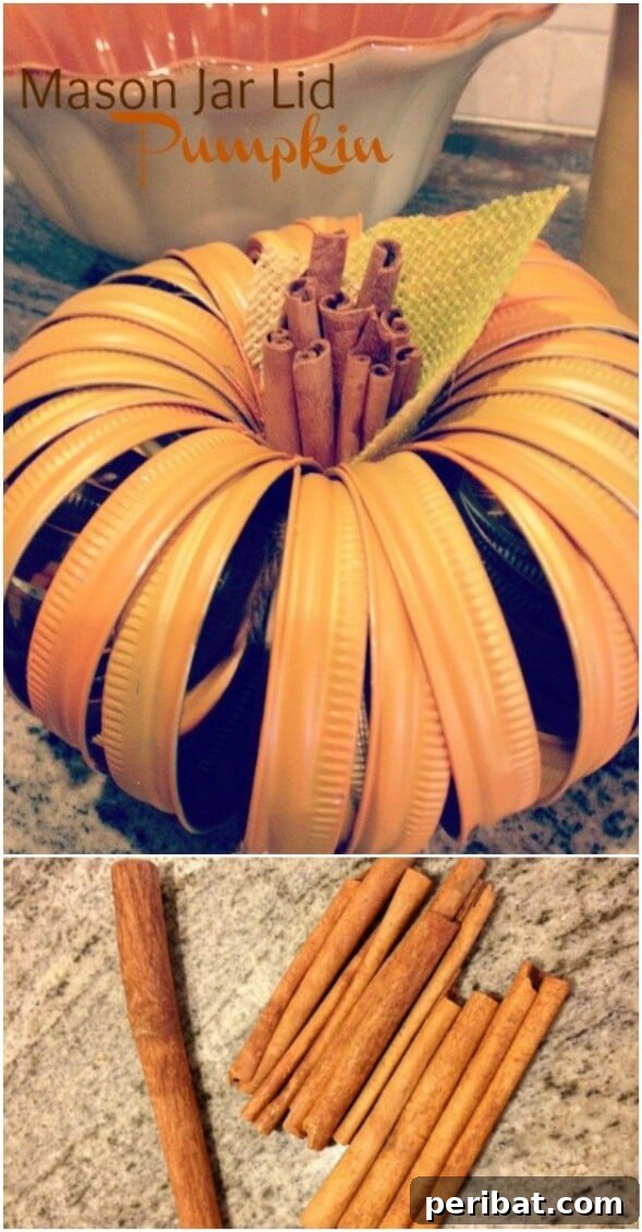 60 Cozy Fall DIY Projects to Transform Your Home for Autumn 9 Mason Jar Lid Pumpkins