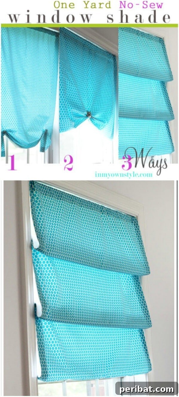 Easy No-Sew Roman Shades