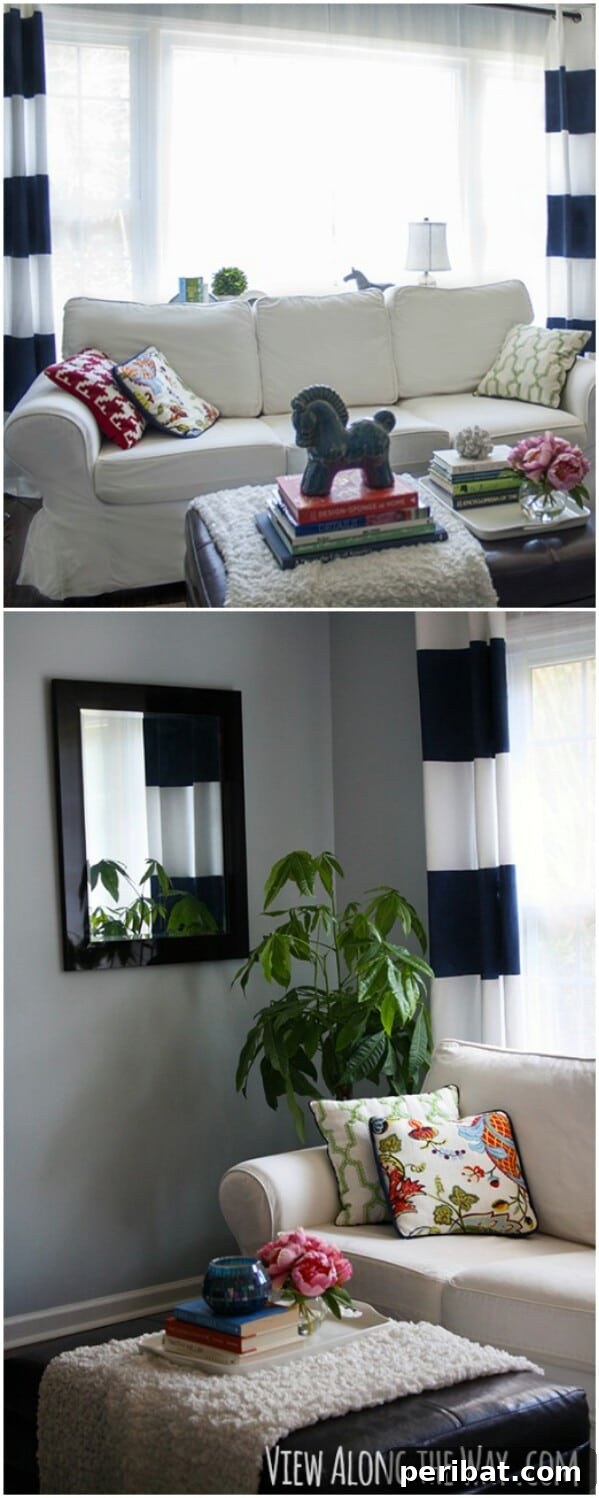 Custom Washable Striped Curtains DIY