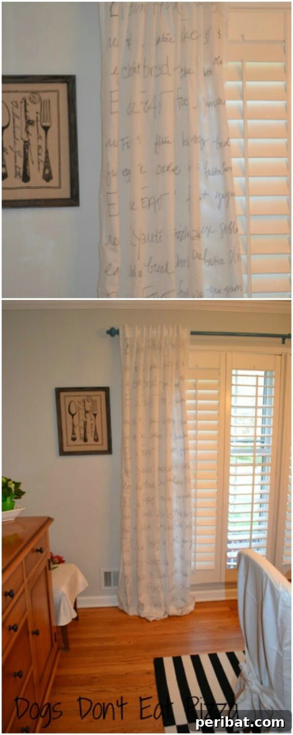 Unique Sharpie Script Curtains