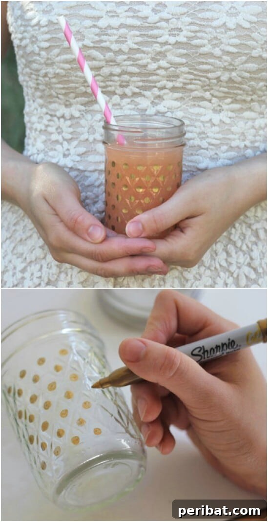 Sharpie Designed Mason Jars