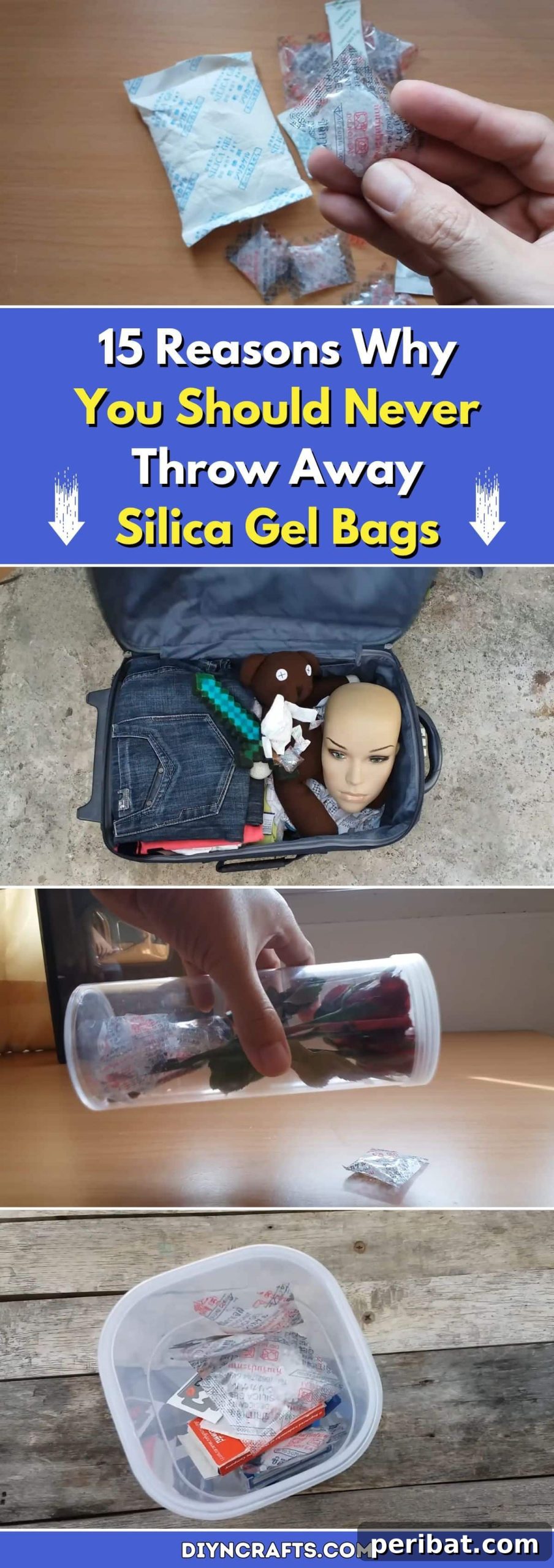 Stop Tossing Silica Gel: 15 Ingenious Reuse Ideas 2 15 Reasons Why You Should Never Throw Away Silica Gel Bags pinterest image