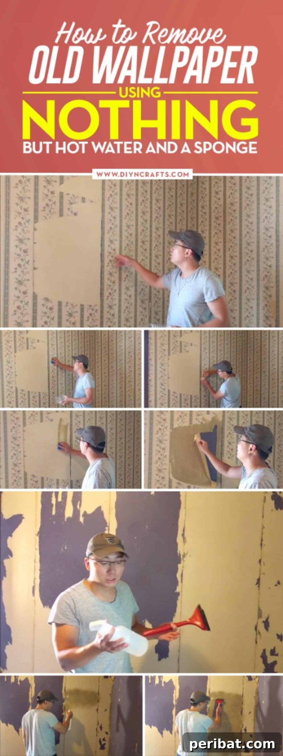 How to Easily Remove Old Wallpaper with Hot Water and a Sponge