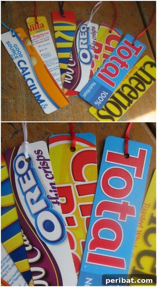 45 Clever Ways to Upcycle Cereal Boxes 15 Cereal Box Bookmarks