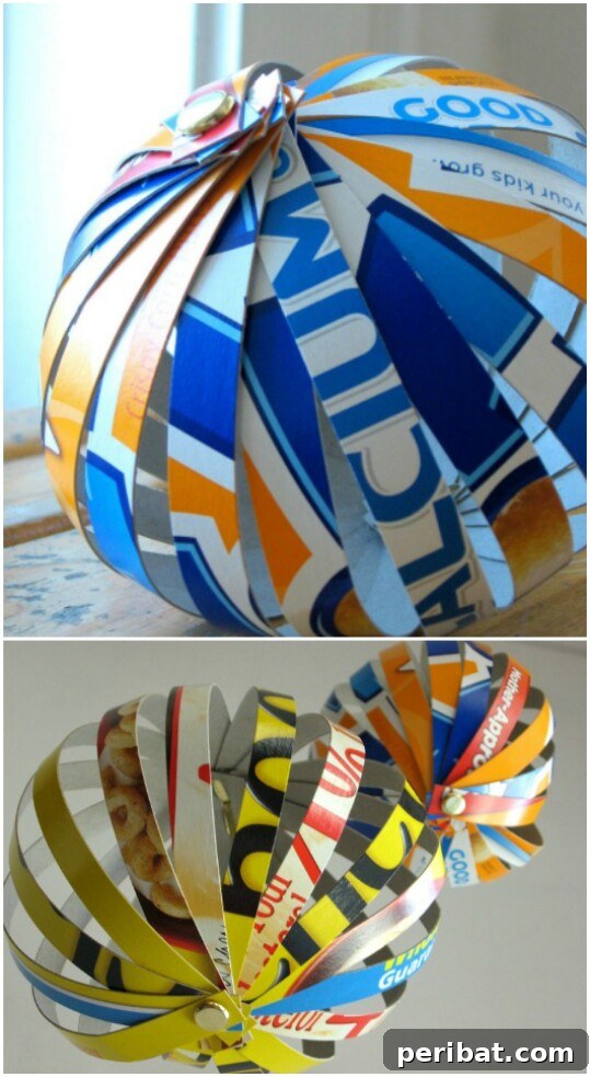 45 Clever Ways to Upcycle Cereal Boxes 17 Cereal Box Globes for Decoration
