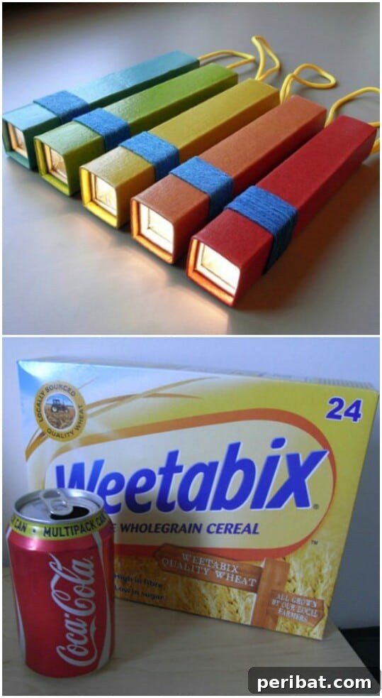 45 Clever Ways to Upcycle Cereal Boxes 19 DIY Cereal Box Flashlight