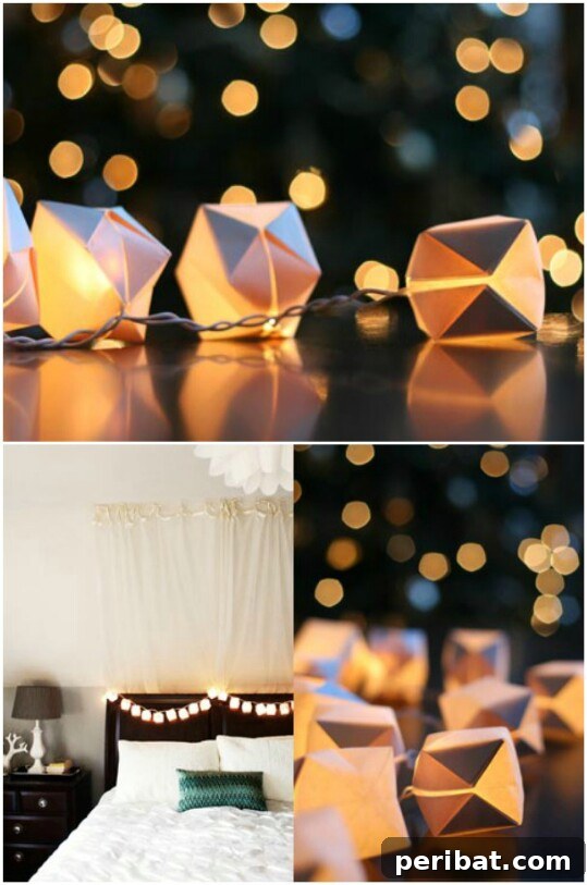 Paper Cube String Lights